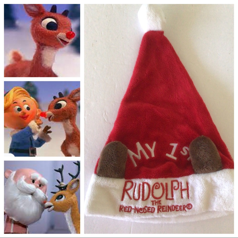 RUDOLPH THE RED NOSED REINDEER BABY HAT